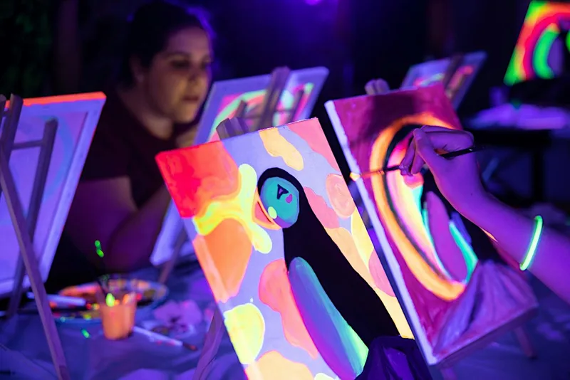 PAINT YOUR OWN CANVAS - NEON PAINT EXPERIENCE
