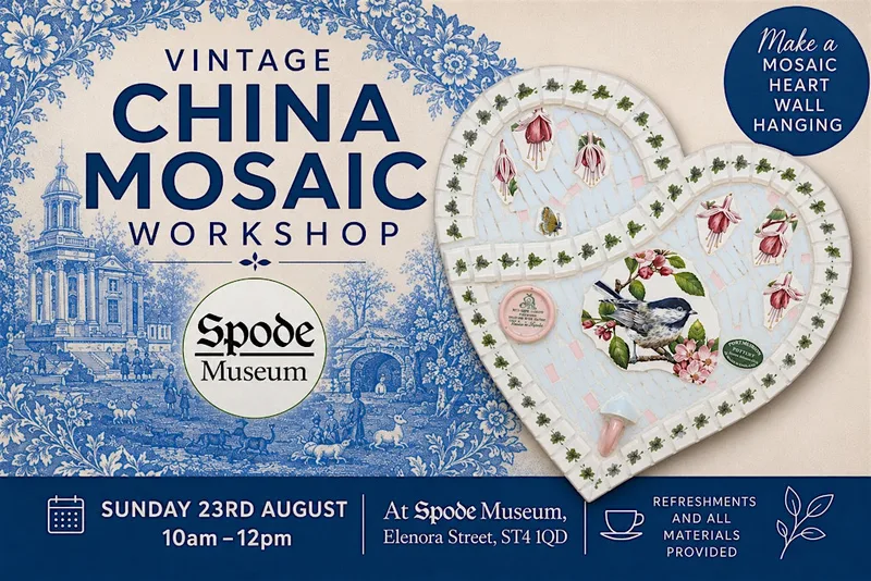 Vintage China Mosaic Hearts Workshop