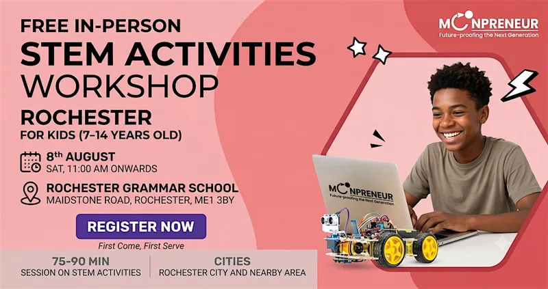 Free In-person STEM Activities for Kids in Rochester, ME (7-14 Yrs)