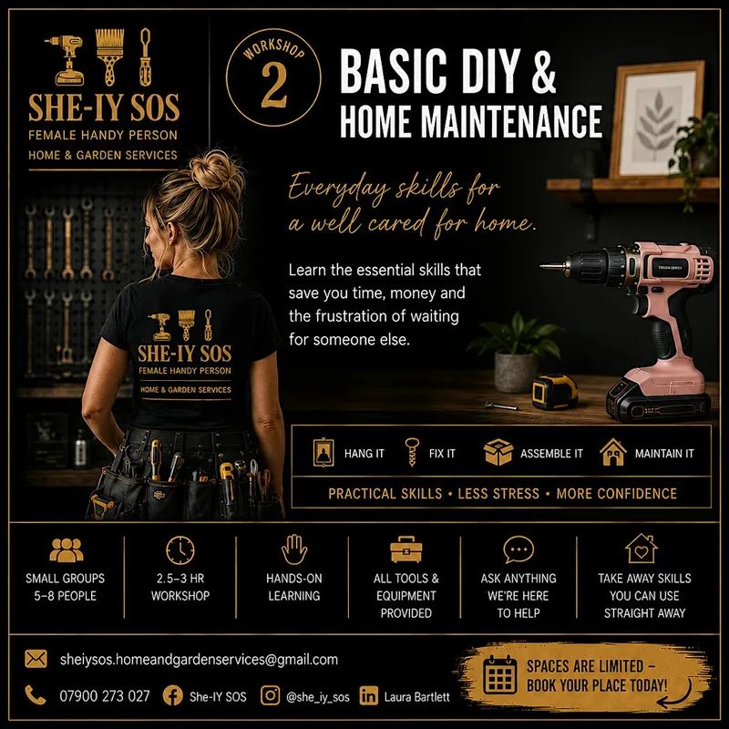She-IY SOS Confidence Workshops - Basic DIY & Home Maintenance
