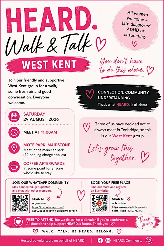 HEARD. Walk & Talk. West Kent- MOTE PARK Maidstone.
