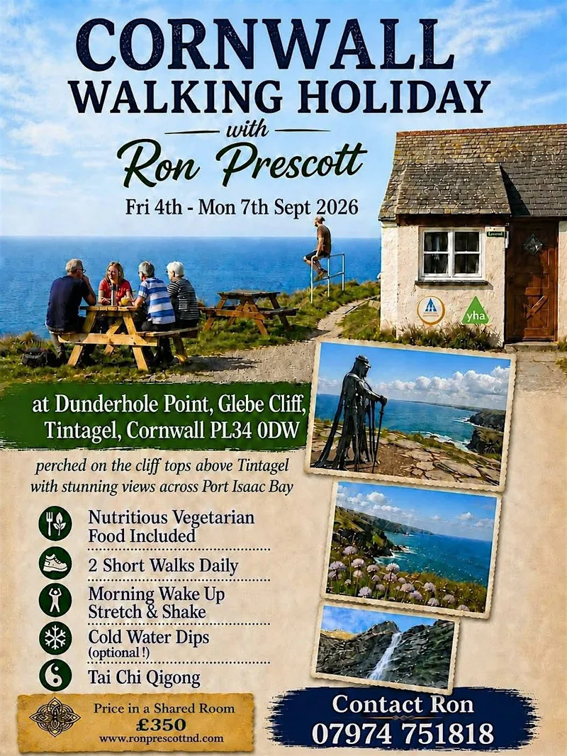Wellbeing & Walking Weekend in Tintagel, Cornwall
