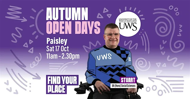 Paisley Campus Autumn Open Day, Oct 2026