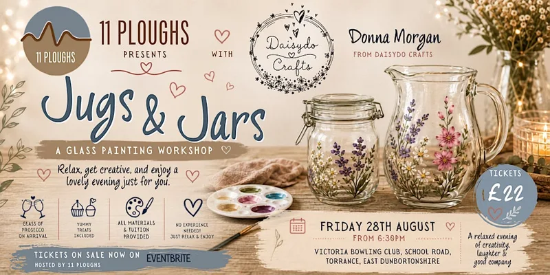 Jugs and Jars Glass Painting Workshop with Daisydo Crafts