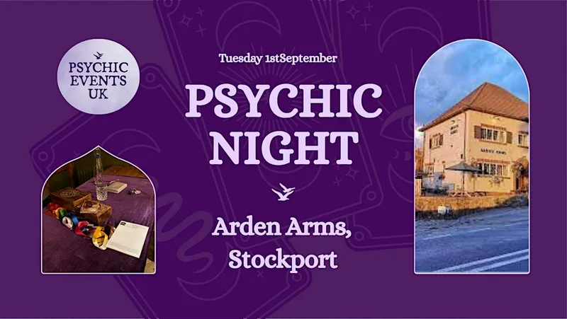 PSYCHIC READINGS NIGHT Tuesday 1st September, Arden Arms, Stockport