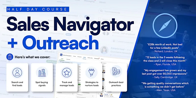 Sales Navigator & Outreach (Half Day Course) - BIRMINGHAM