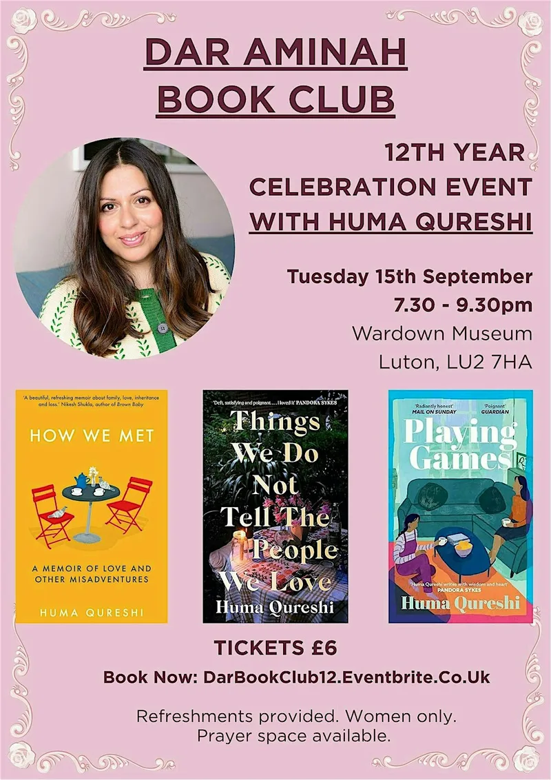 Dar Aminah Book Club Author Event with Huma Qureshi