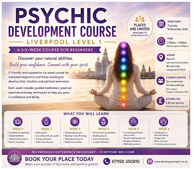 Psychic Development Course Liverpool November 2026