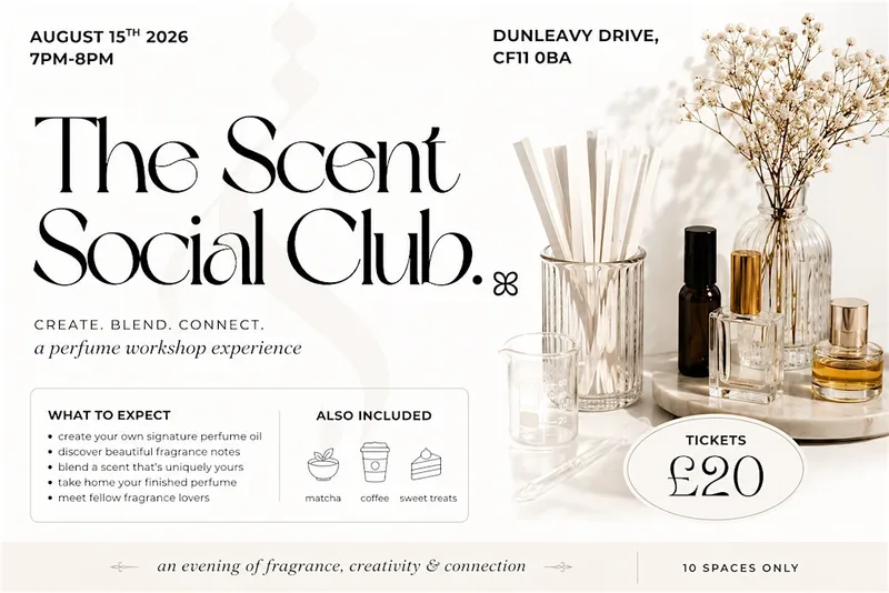 the scent social club - a perfume workshop experience. ꕤ