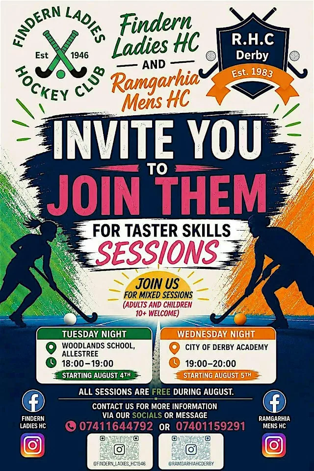 Field Hockey Free Taster Sessions August - Adults & Children (aged 10+)