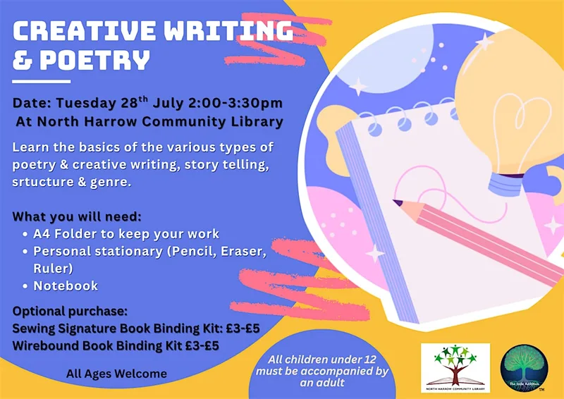 Creative Writing & Poetry Workshop Part 1 - FREE