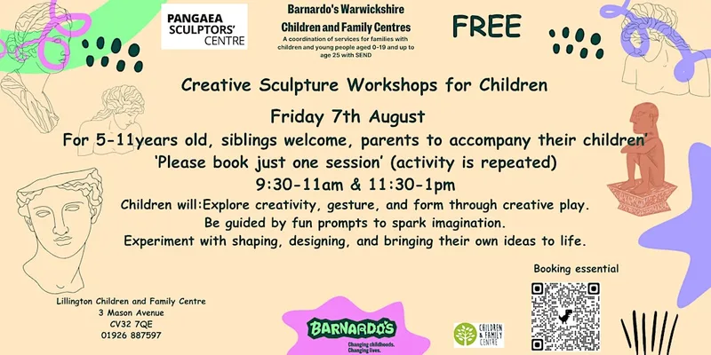 Pangaea Creative Sculpture Workshop for 5-11years with adults and siblings