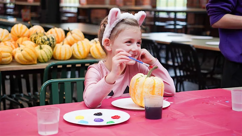 Kids Paint a Pumpkin