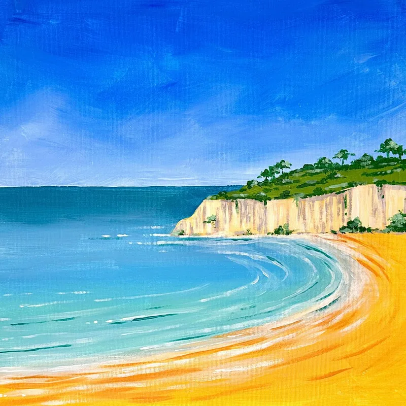 Sip & Paint at Racks Bar & Kitchen, Clifton, Bristol - "Dorset Coastline"