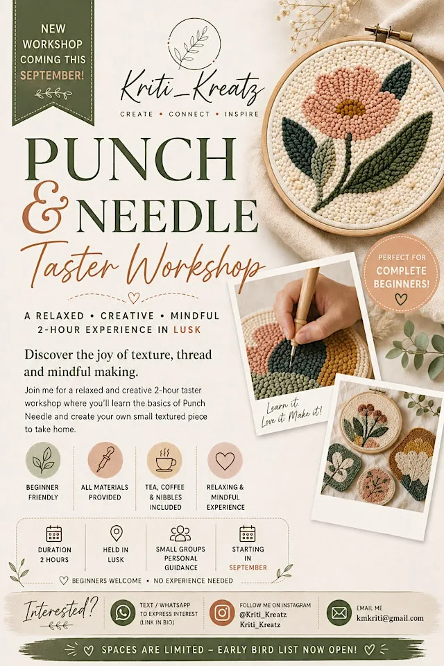 Punch Needle – Beginners Workshop | Lusk | Dublin