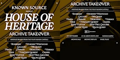 House Of Heritage - Archive Fashion Sale & Experience