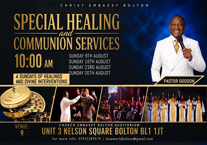SPECIAL HEALING AND COMMUNION SERVICES