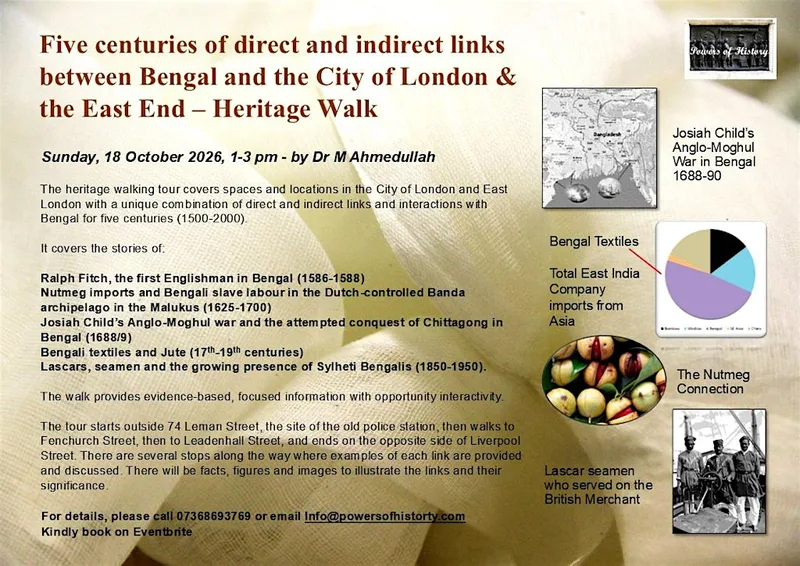 Five centuries of links between Bengal and the City of London & East End