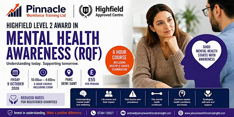 Level 2 Award in Introduction to Mental Health Awareness (RQF) - Carmarthen