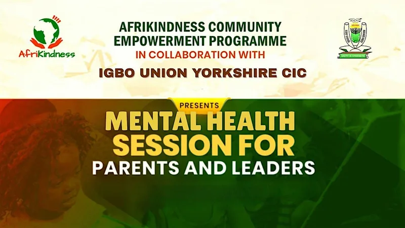 Mental health awareness session in Igbo Union Yorkshire Community