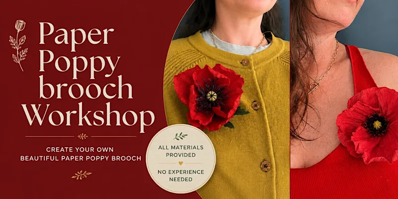 Paper Poppy Brooch Workshop