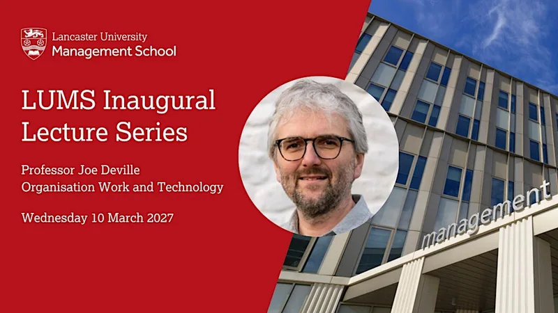 LUMS Inaugural Lecture: Professor Joe Deville