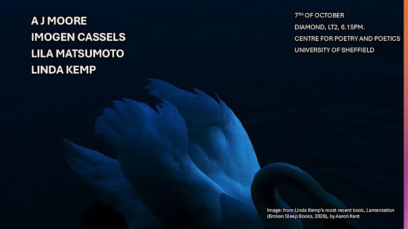 Centre for Poetry and Poetics, Sheffield: Moore, Cassels, Matsumoto, Kemp
