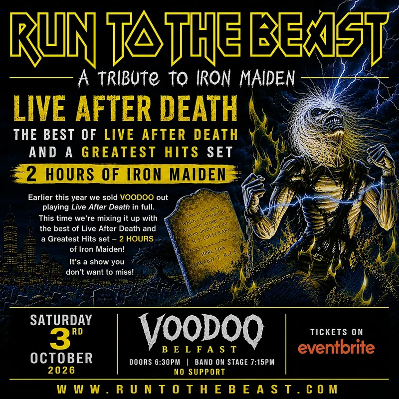 Run to the Beast – Best of Live After Death + Greatest Hits | Belfast