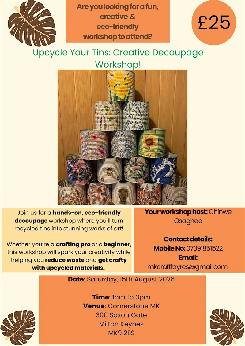 Upcycle Your Tins: Creative Decoupage Workshop!