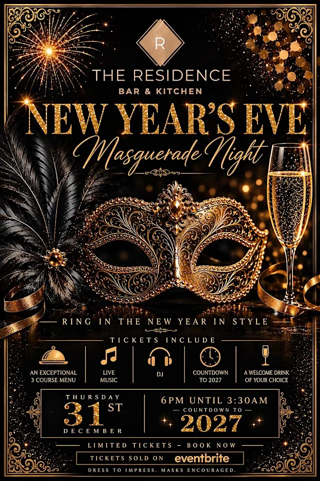 Masquerade Night – New Year’s Eve at The Residence Bar