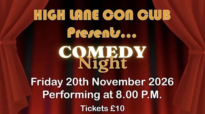 Comedy Night at High Lane, Friday 20th November 2026