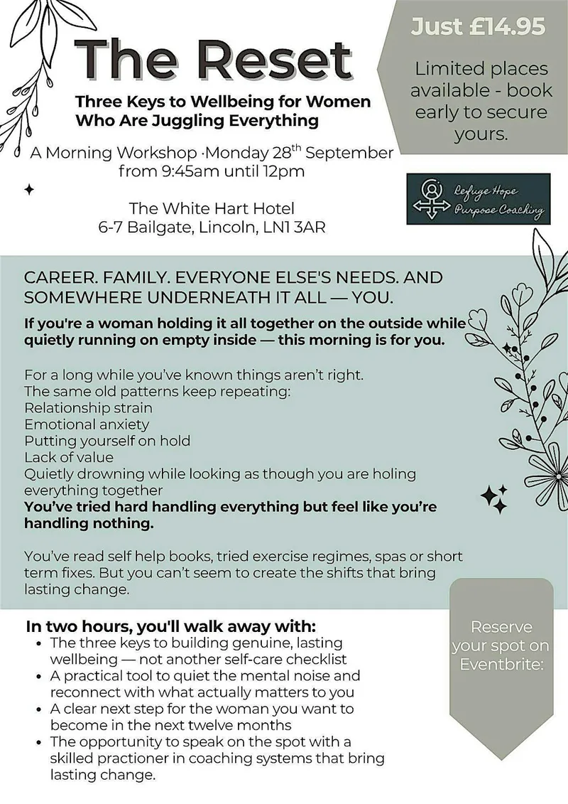 The Reset - 3 keys to lasting wellbeing for women juggling everything