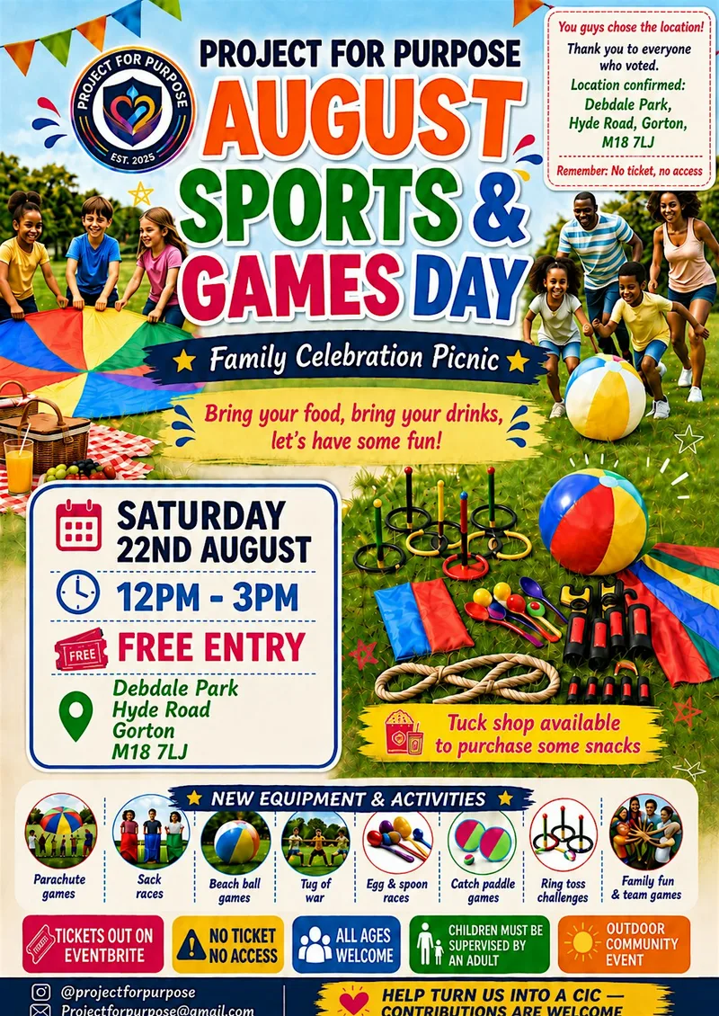 August Sports & Games Day – Family Celebration Picnic