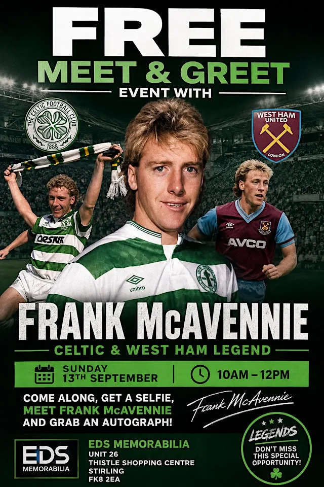 Frank McAvennie Meet & Greet - FREE