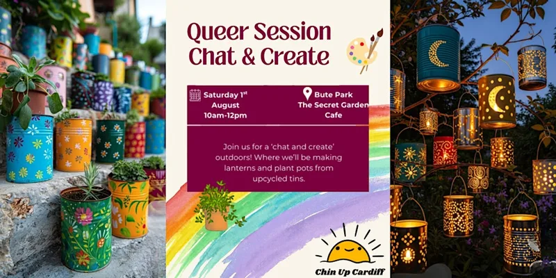 Chat & Create Outdoors - Queer Chin Up Cardiff Session