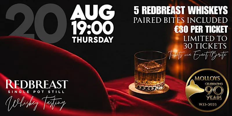 Redbreast Whiskey Tasting at Molloy’s Bar & Grill!