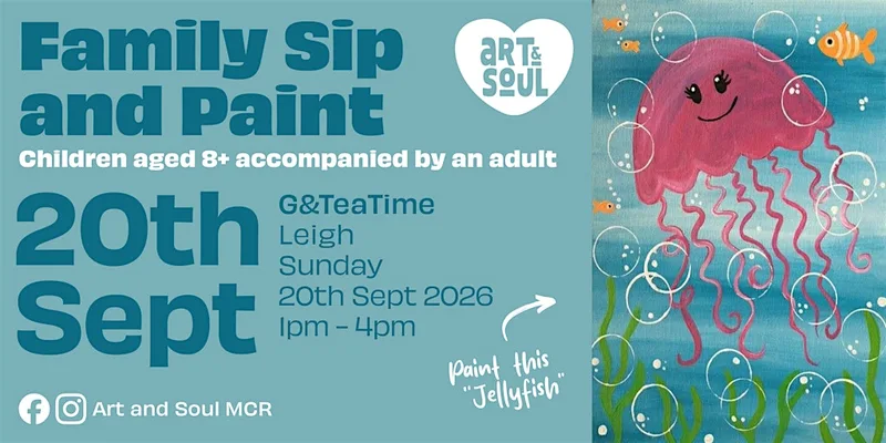 Family Sip and Paint Event at G&TeaTime, Leigh