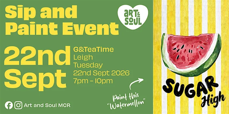 Sip and Paint Night at G&TeaTime, Leigh