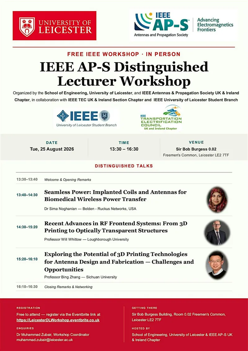 IEEE AP-S Distinguished Lecturer Workshop (University of Leicester)