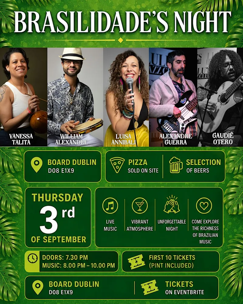 1st BRASILIDADE'S NIGHT at Board Dublin