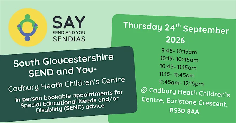 South Glos appointments for SEND advice- 24 September 2026
