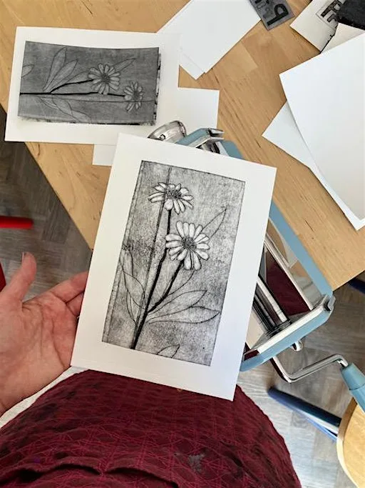 Intaglio printmaking using Recycled Materials.