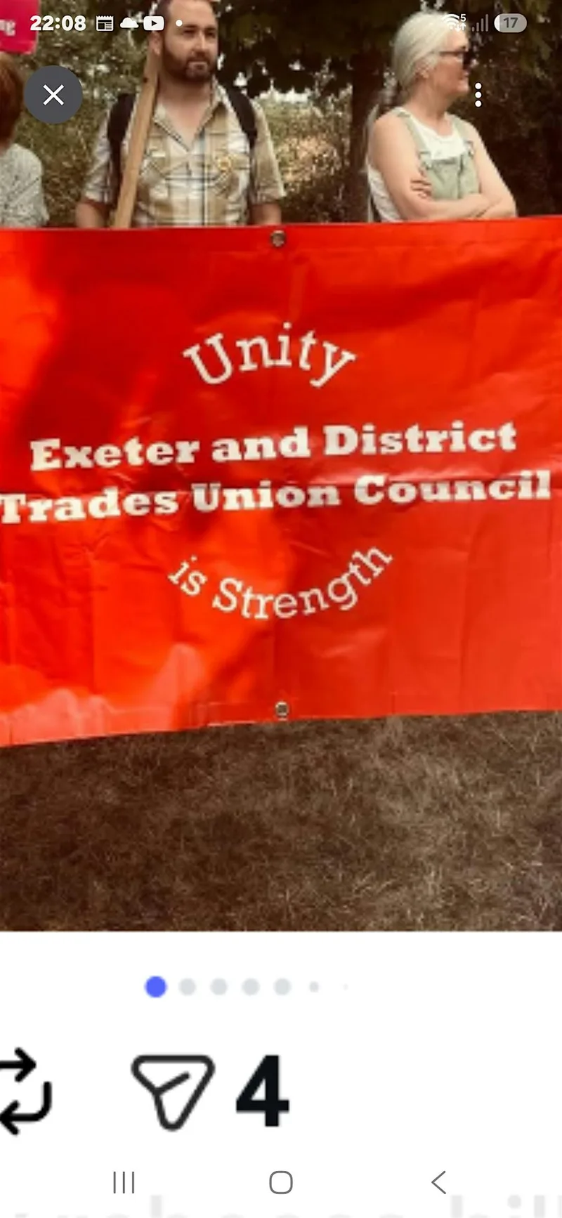 Exeter & District TC : Speaker Brett Sparkes , Unite Community Officer