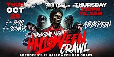The Fright Crawl | Aberdeen Halloween Bar Crawl 2026 | Thursday, October 29