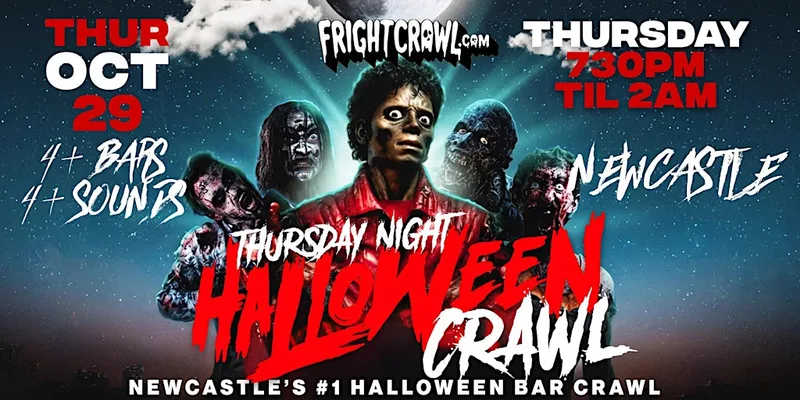The Fright Crawl | Newcastle Halloween Bar Crawl 2026 | Thursday, October 29