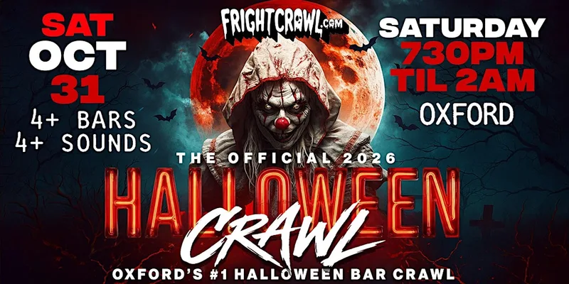 The Fright Crawl | Oxford's #1 Halloween Bar Crawl 2026 | Sat, Oct 31