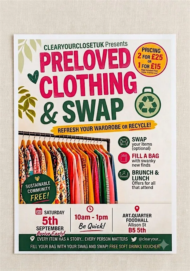 Birmingham Preloved Clothing SHOP & SWAP