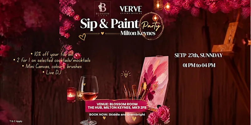 SIP & PAINT- Party Milton Keynes