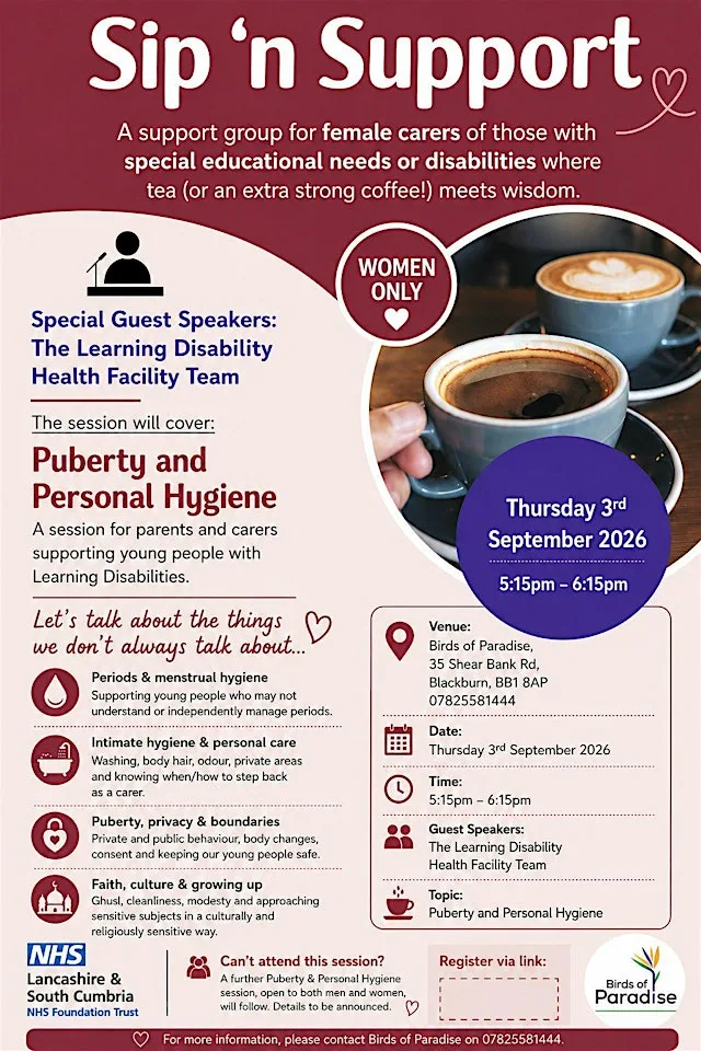Sip & Support Puberty and Personal Hygiene - Women only