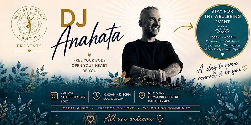 Ecstatic Dance Bath with DJ Anahata followed by Wellbeing Event